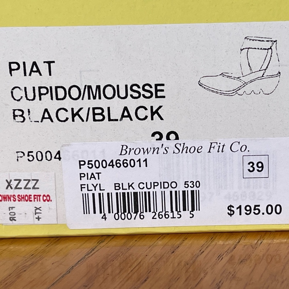 FLY LONDON PIA T Cupido/Mousse Black ankle strap shoe, women’s size 39 - Picture 2 of 10